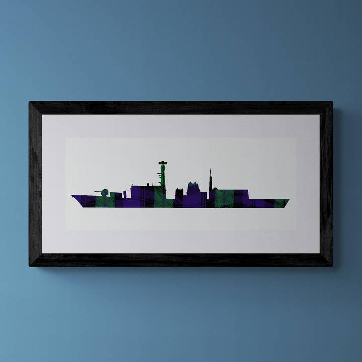 HMS Argyll Tartan Print for wholesale by Gillian Jones Designs
