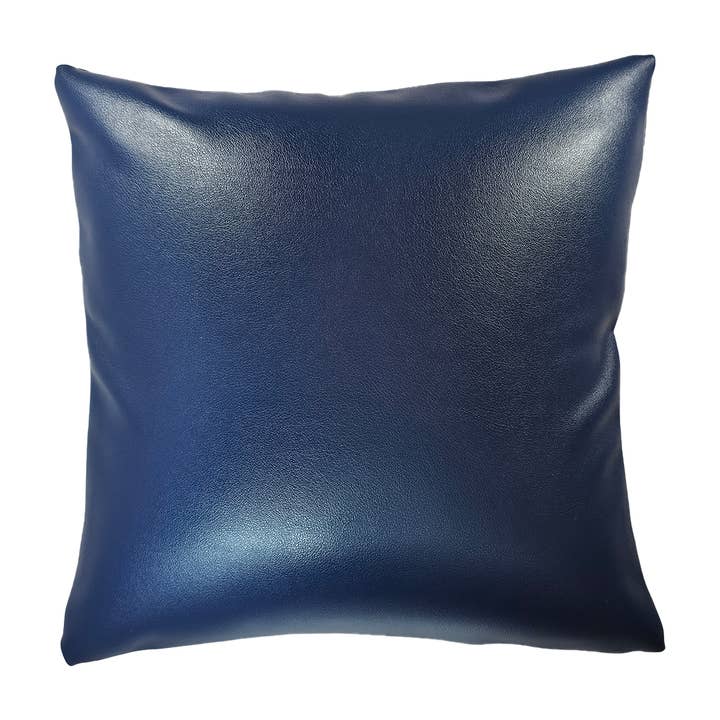 Navy Blue Vinyl Pillow for wholesale by Comfee Cushion
