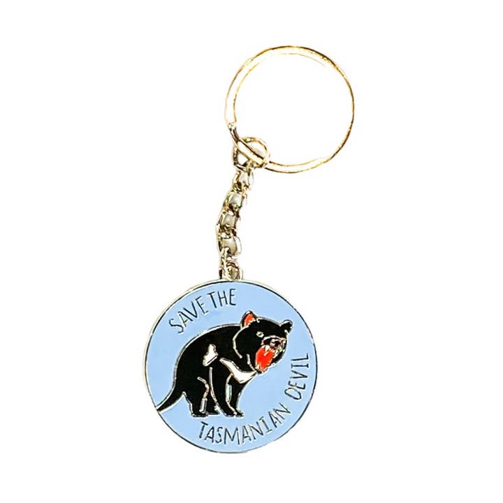 Save the Tasmanian Devil Keyring for wholesale by Red Parka