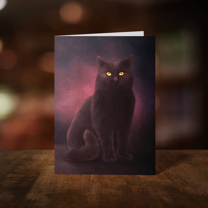 Print is Dead – wholesale Everyday greeting card – Shadow Cat - Greeting Card1