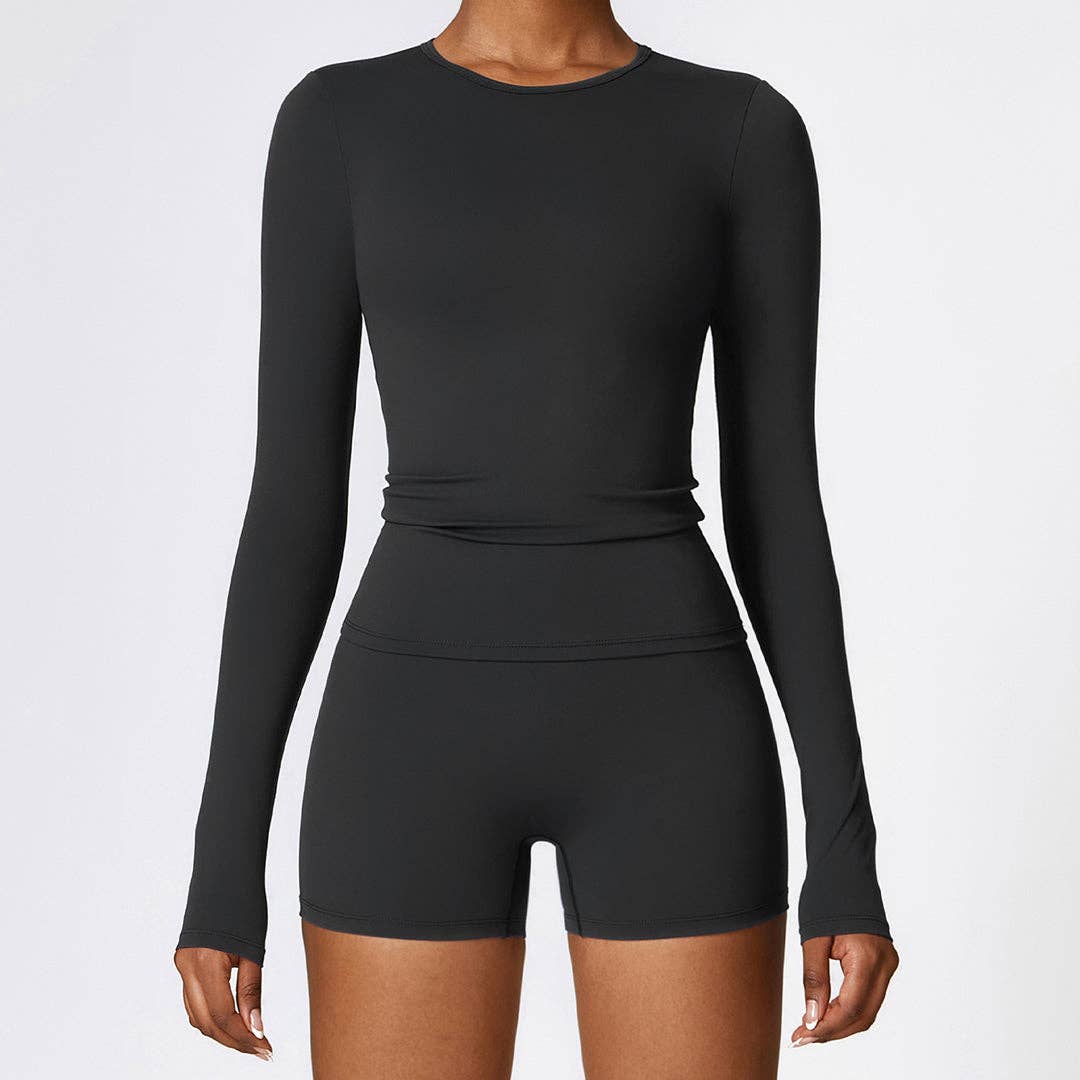 WONDERXFANS - Wholesale Athletic Top - Women's - Yoga running sports long sleeve tops0