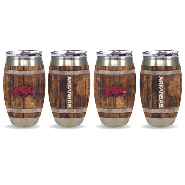 15oz Arkansas Razorbacks Barrel Tumbler for wholesale by Indigo Falls