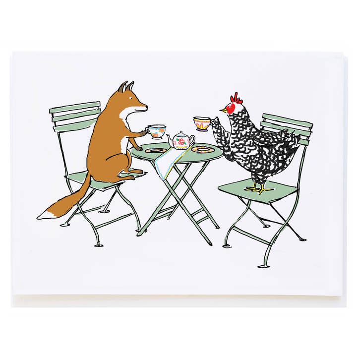 Renard et Poulet pour la vente par mollyOcards