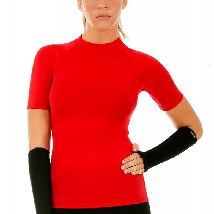 Haut de compression à manches courtes InstantFigure Activewear AWT025 pour la vente par InstantFigure