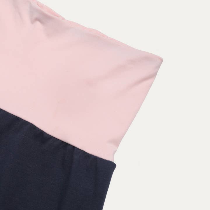 Relaxed Navy and Pink Wide-Leg Loungewear Pants for wholesale on Faire5