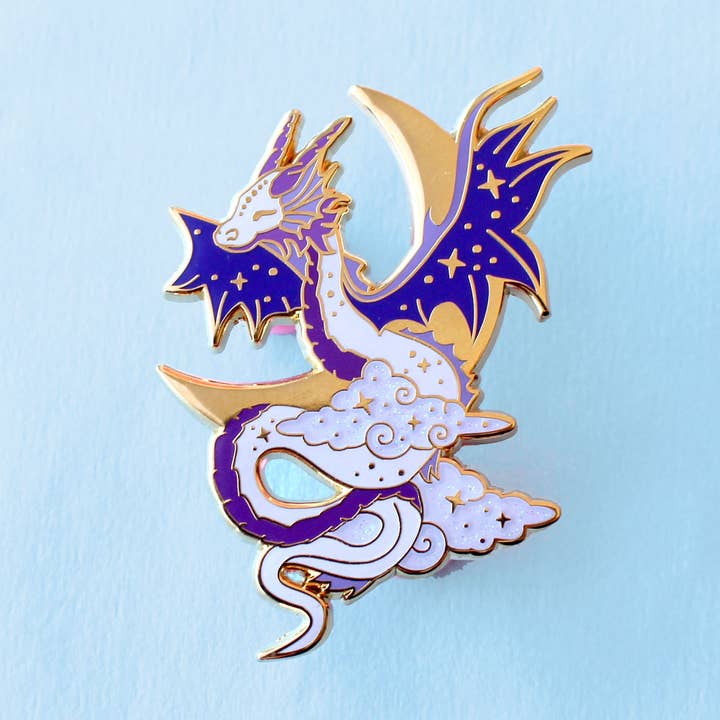 Glitter Punk - Wholesale Lapel Pin/Button - Celestial Dragon Enamel Pin