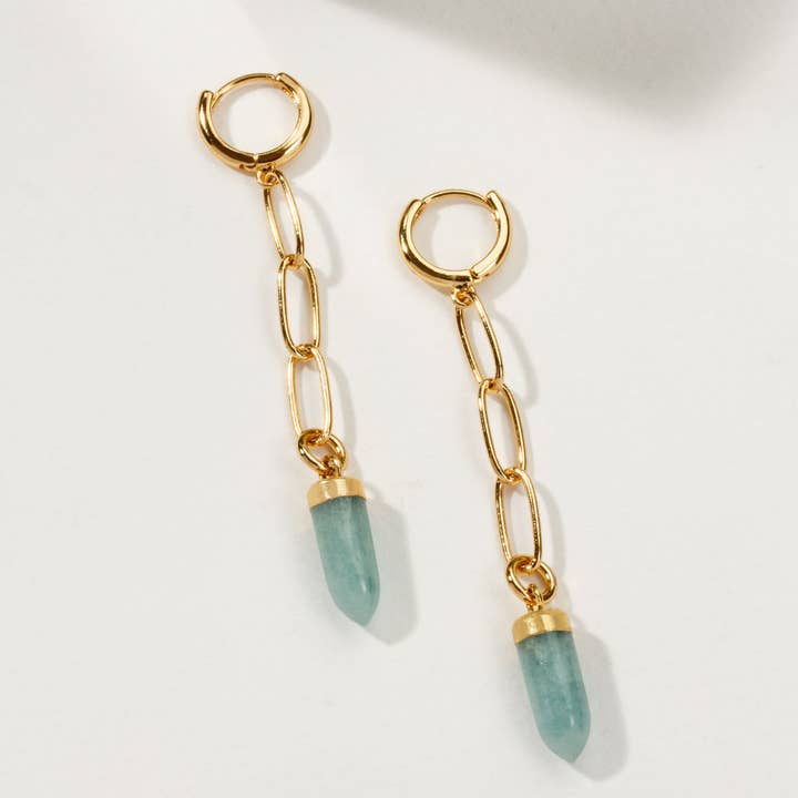 Luna Norte - Wholesale Huggie Earrings - Chain Reaction Huggie Hoop Earrings