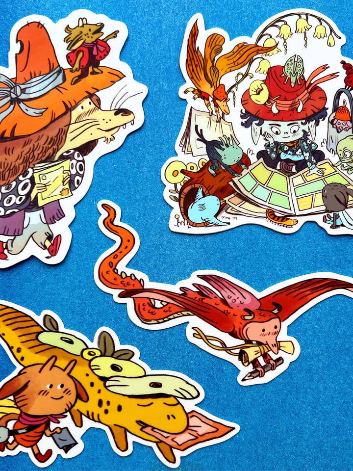 Flower Lizard Sticker for wholesale by Natalie Andrewson