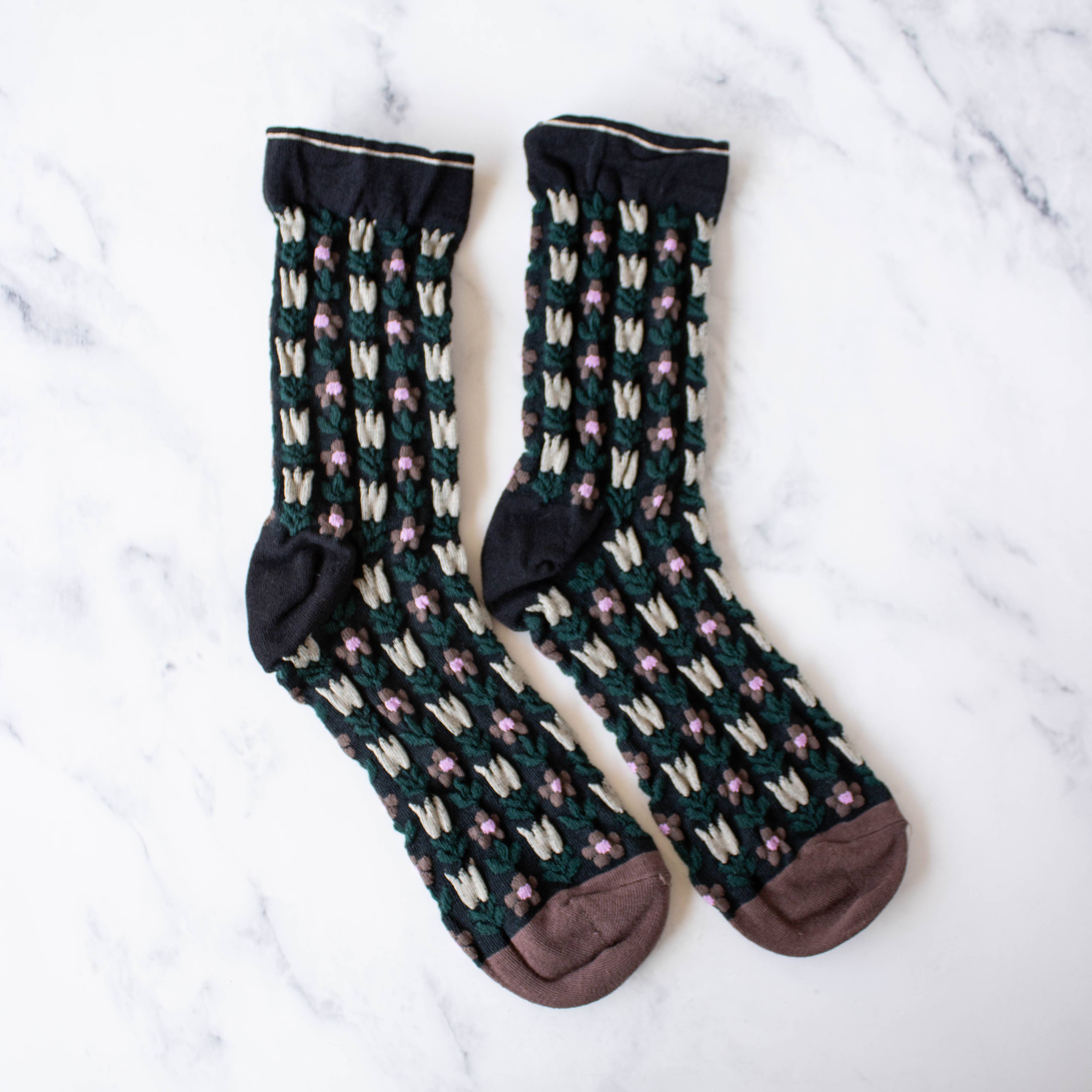 Tiepology - Wholesale Socks - Women's - Vintage Floral Casual Socks0