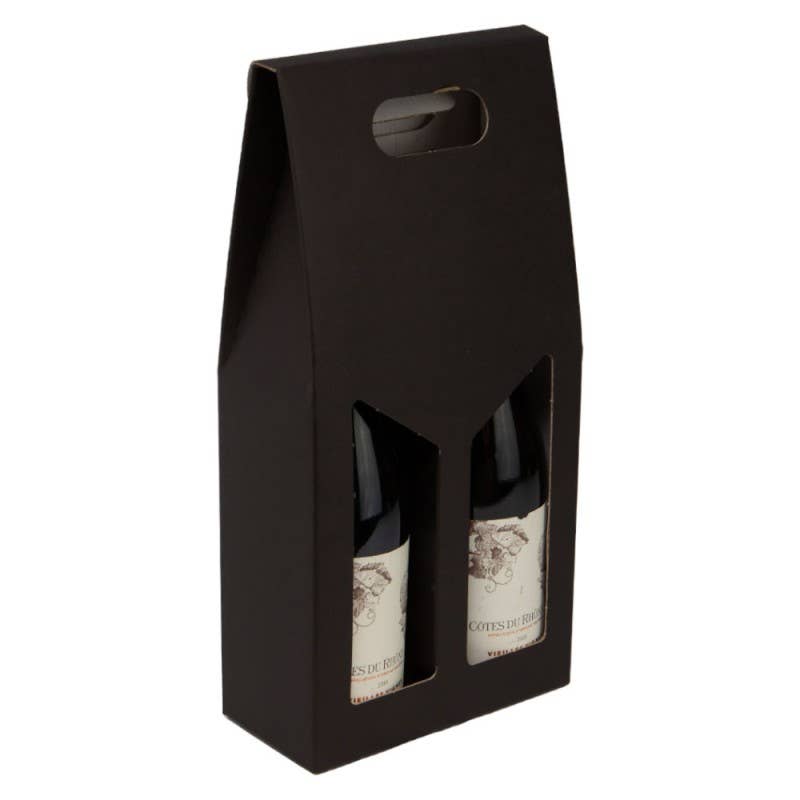 Deffrennes - Wholesale Gift Box - Black cardboard case for 2 bottles1