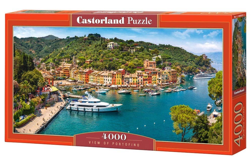 CASTORLAND by Bridge Toys - Venta al por mayor Puzle - Adultos - Rompecabezas de 4000 piezas, Vista de Portofino, Italia, Escenario romántico, Rompecabezas turístico, Vacaciones italianas, Paisaje, Rompecabezas para adultos, Castorland C-400201-20