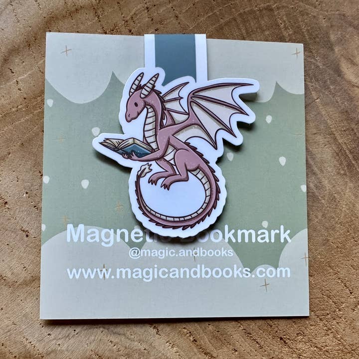 Magic&Books - Wholesale Bookmark - Pink Dragon Magnetic Bookmark3