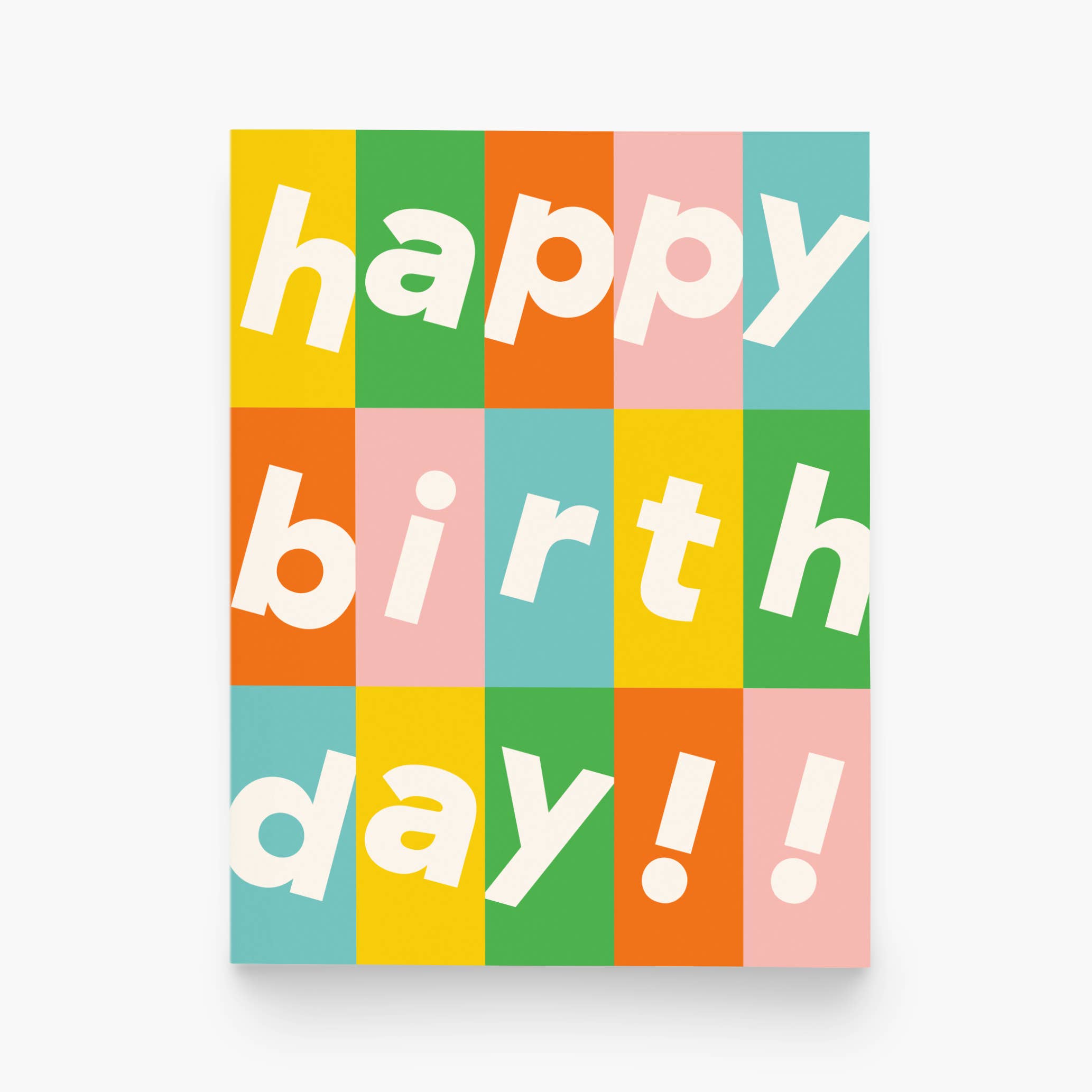 paper&stuff - Wholesale Birthday Card - Birthday Grid Greeting Card – Modern & Colorful