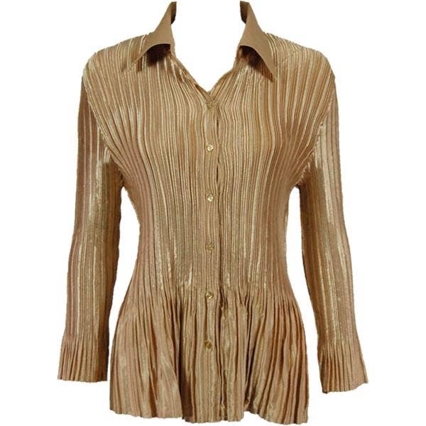 The Magic Scarf Company - Wholesale Button Down Shirt - Women's - 1148 - Satin Mini Pleats Blouses16