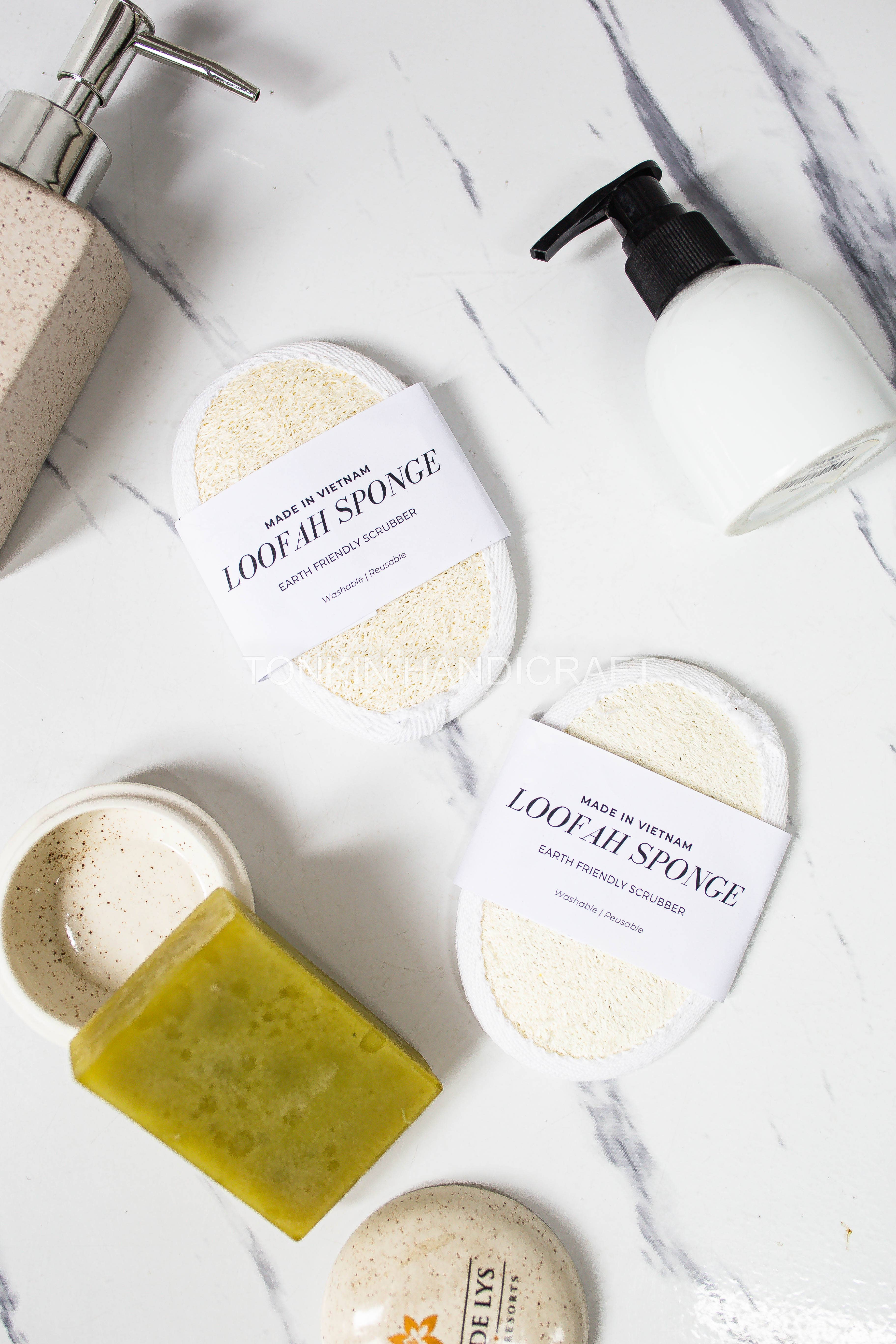 Tonkin Handicraft - Wholesale Loofah - Organic Loofah Exfoliating Pads14