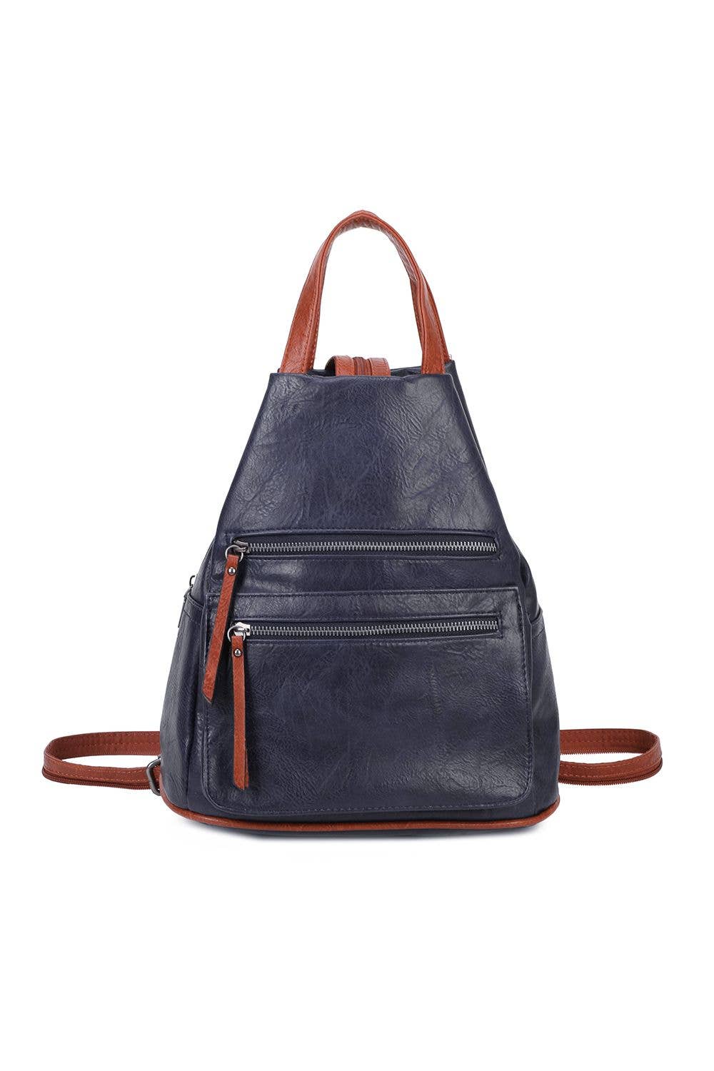 Ellas Trading - Wholesale Backpack - Unisex - Convertible Backpack PU Leather School Travel3