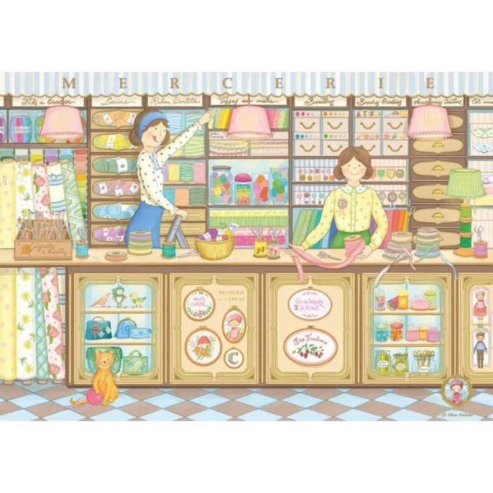 The Weekend Hub - Wholesale Puzzle – Adult - Magnolia 3485 Haberdashery The Cat Colette 1000pc Jigsaw Puzzle1