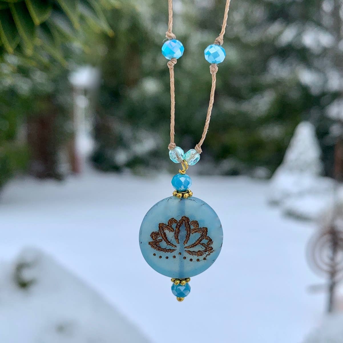 Marlene VanBeek Jewelry – Colar pingente/pendente por atacado – Colar de Lótus - 6 Cores4