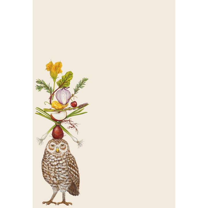 Vegetarian Owl Notepad for wholesale by Hester & Cook - Stationery