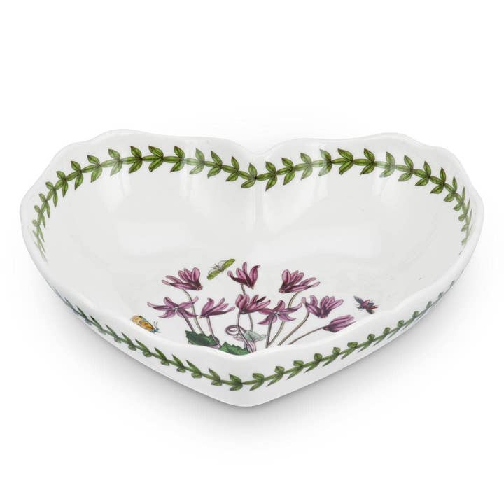 Botanic Garden Scalloped Edge Heart Shaped Dish for wholesale by Portmeirion, Spode, Pimpernel, Nacthmann, Wrendale Designs