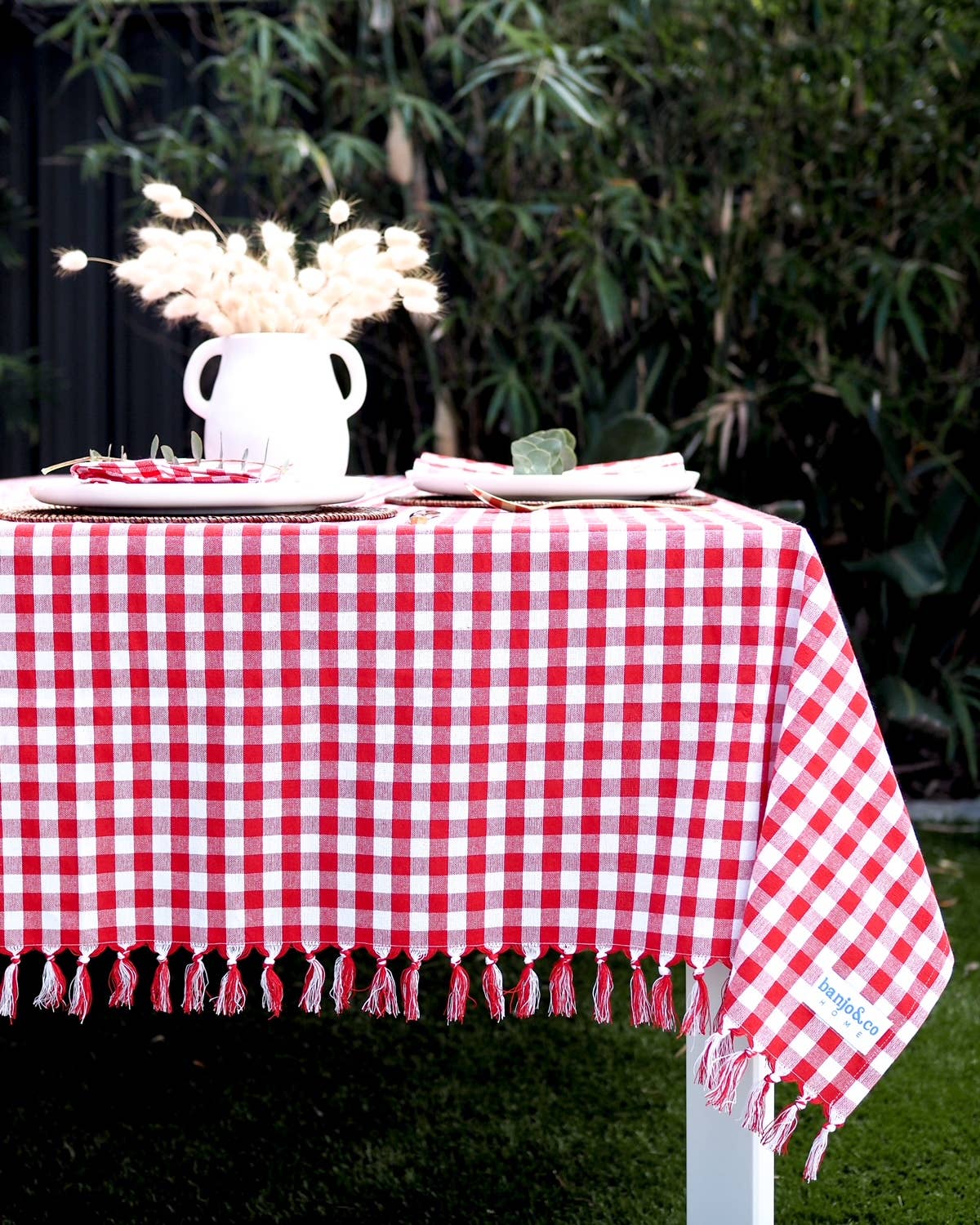 Banjo & Co Home - Wholesale Tablecloth - Red Gingham Tablecloth1