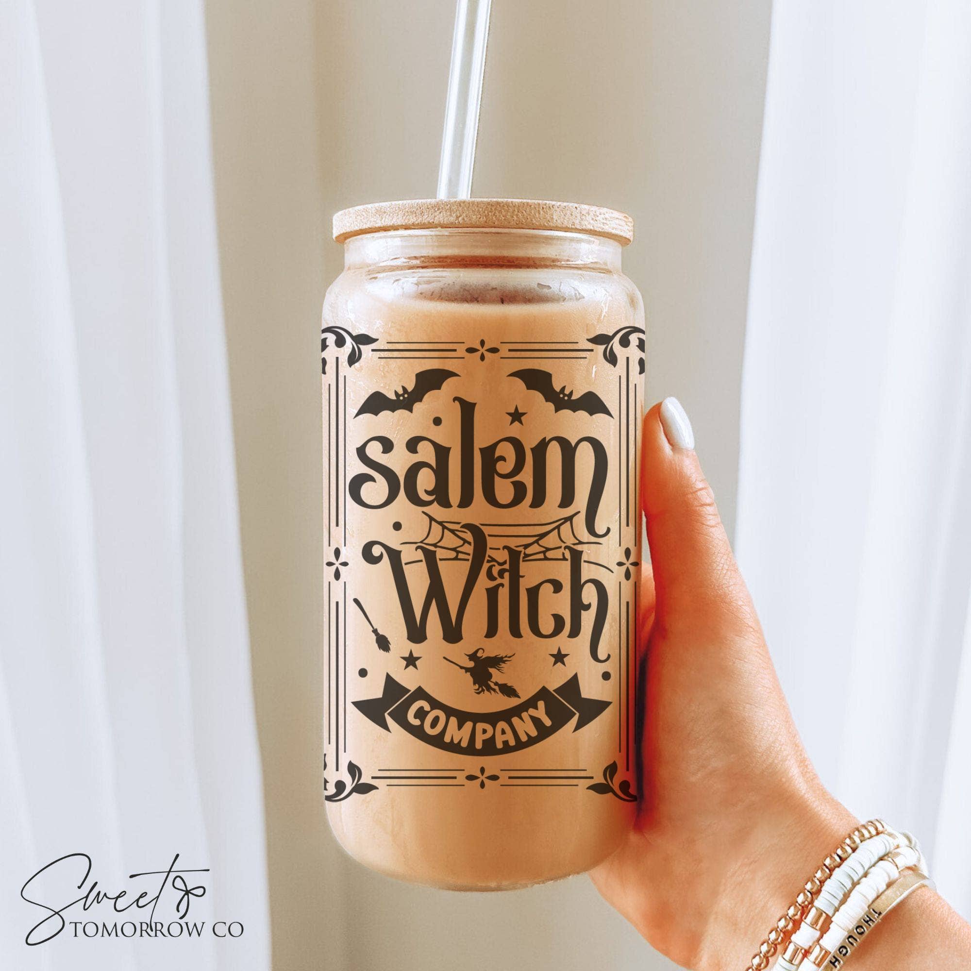 Cataleya Designs Studio LLC - Wholesale Drinking Glass/Cup - Salem Witch Company Halloween Glass Spooky Season Tumbler1