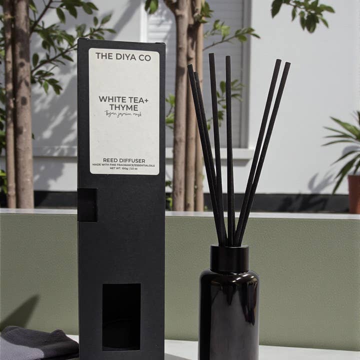 Hvid te + Timian Reed Diffuser for engroshandel hos The Diya Co