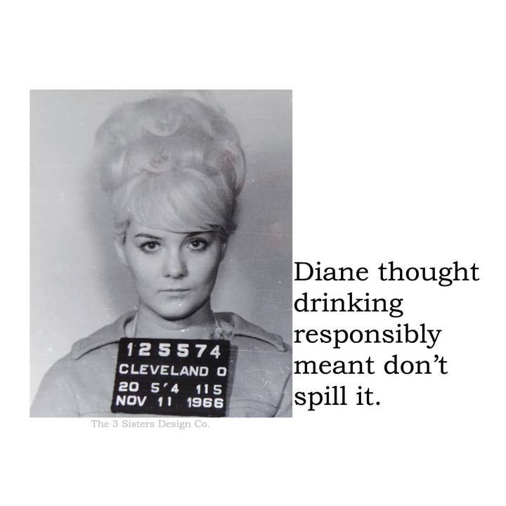 BIG HOUSE Stickers! Diane thought drinking responsibly... for wholesale by The 3 Sisters Design Co.