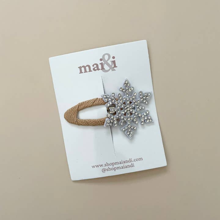clip en forme de flocon de neige beige pour la vente par Mai & I