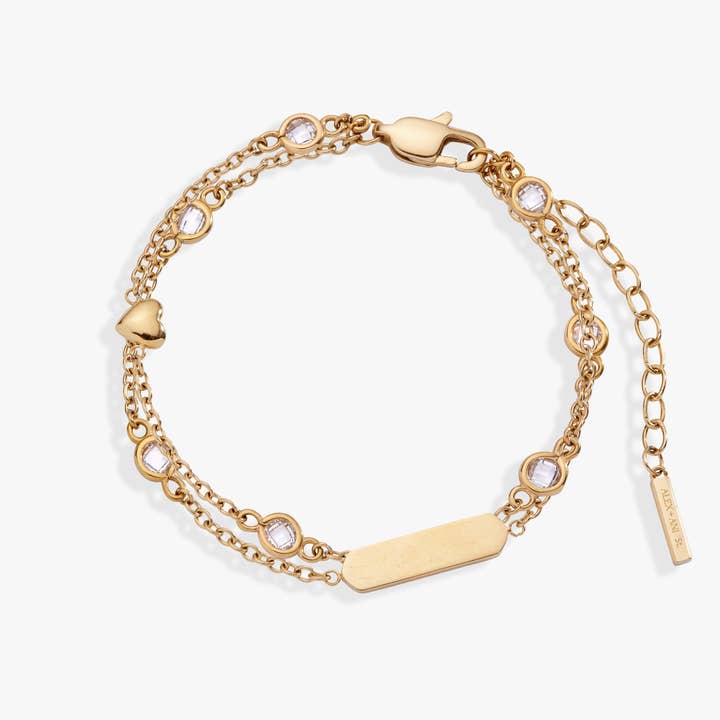 Alex and Ani - Wholesale Link & Chain Bracelet - Heart Chain Double Strand Bracelet