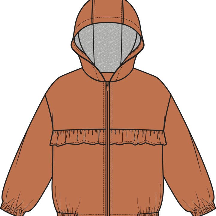 Chaqueta impermeable con capucha para niña Sunrise para venta al por mayor de Miles the Label