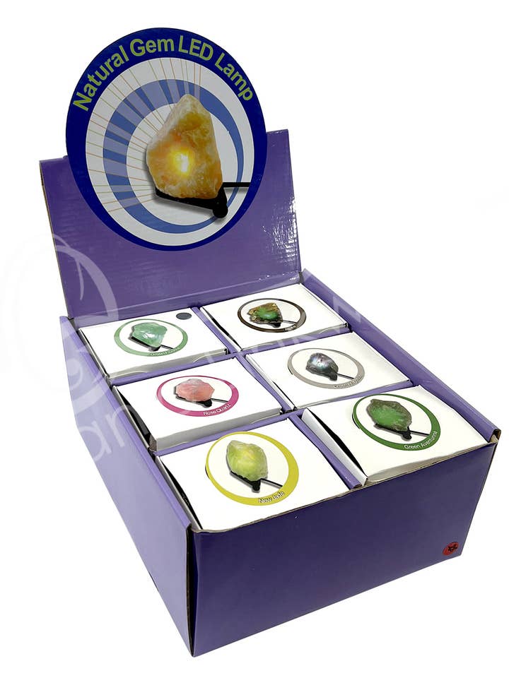 (PC)LAMP - LED LIGHT ROUGH MIXED STONES for wholesale by Oceanic Linkways Inc