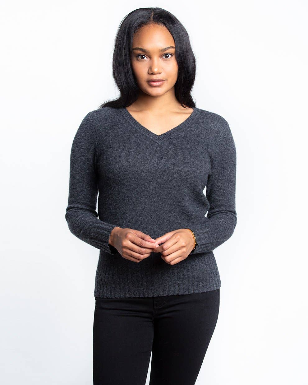 QUINN – Engroshandel Pullover - Dame – KIM CASHMERE V HALS0