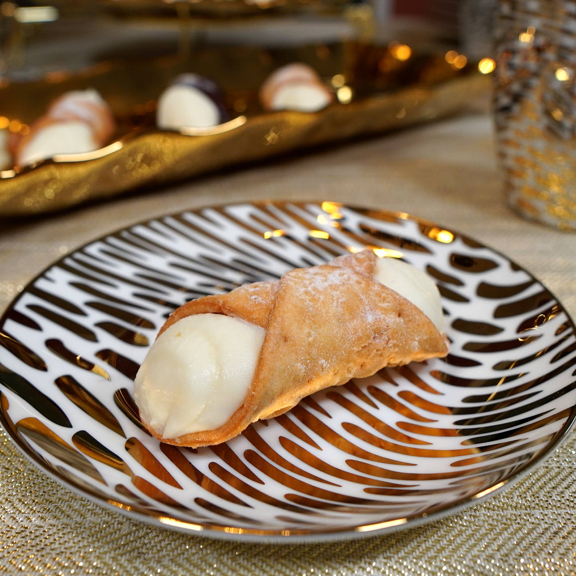 Certified International - Wholesale Appetizer Serveware - Matrix Gold Plated Canape Plates 6in (6) asst.1