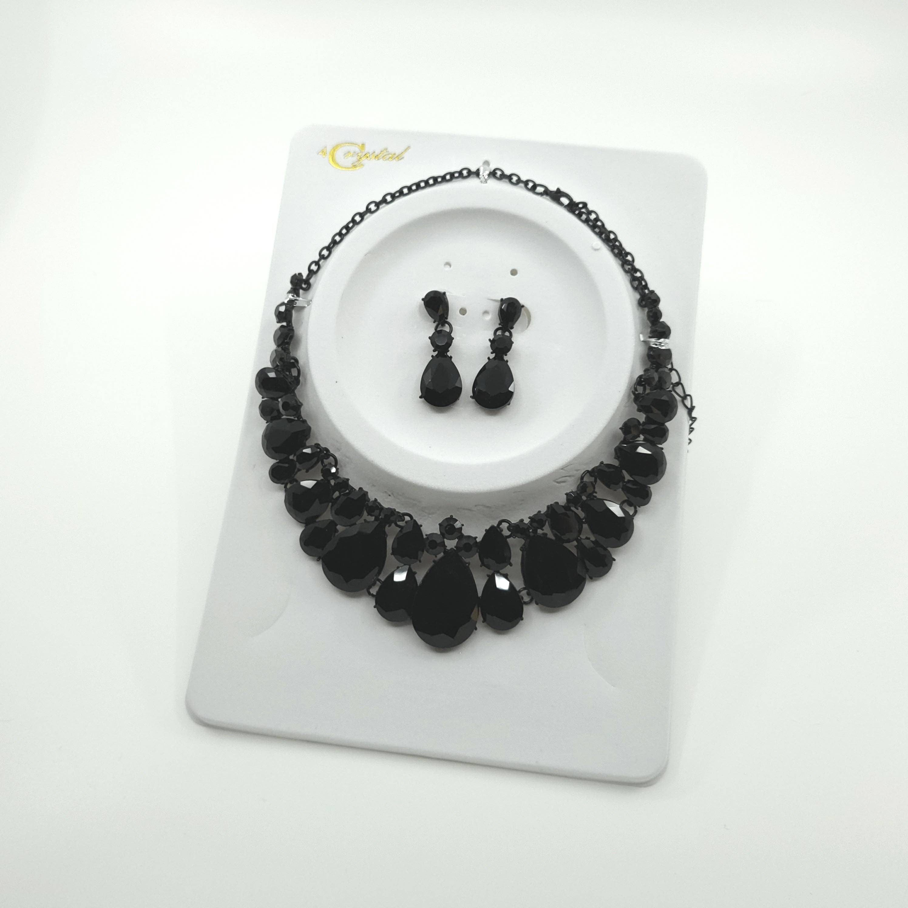 TAPA fashion - Wholesale Jewelry Set - Crystal Necklace Earring Set FJN362 (1PC)7