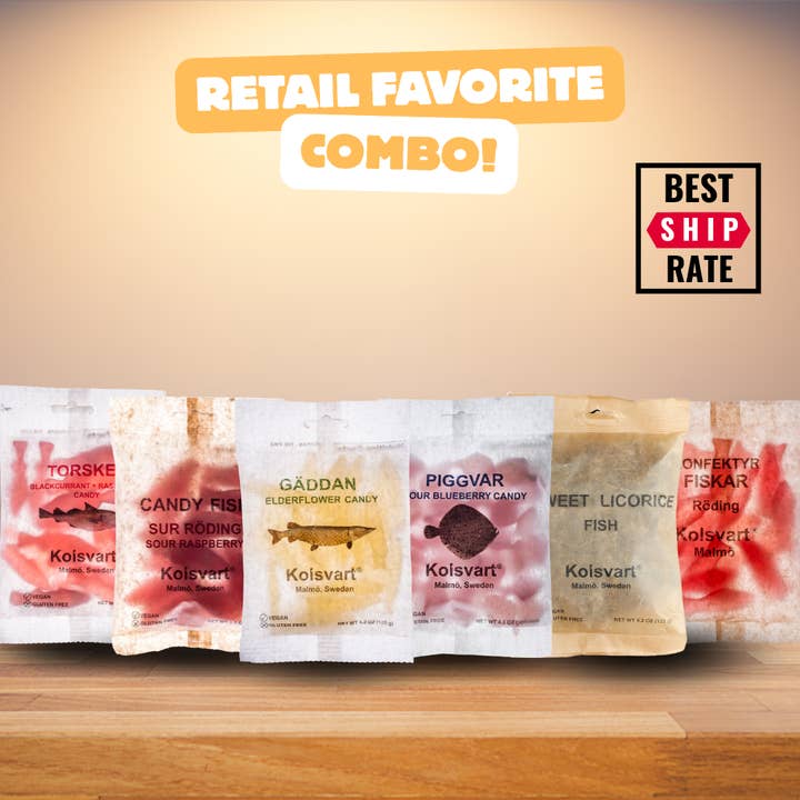 Kolsvart Fish Bundle – 6 Flavors. One case of each for wholesale by Casacella Foods