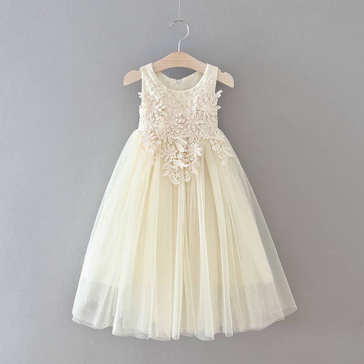 Nicolette's Couture - Wholesale Dress - Kids - The Stella Dress - Bohemian Flower Girl Dress, Rustic Tulle Wedding Dress, Will You Be My Flower Girl Proposal, Boho Dresses