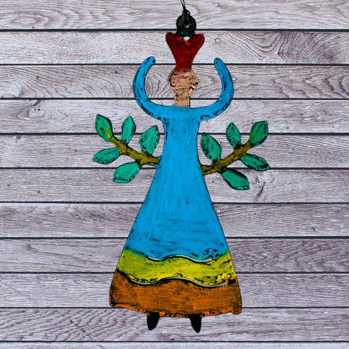 Angel Ornament Heart Metal cadeau voor Kerstmis, inspirerend, VS voor wholesale door Whimsies