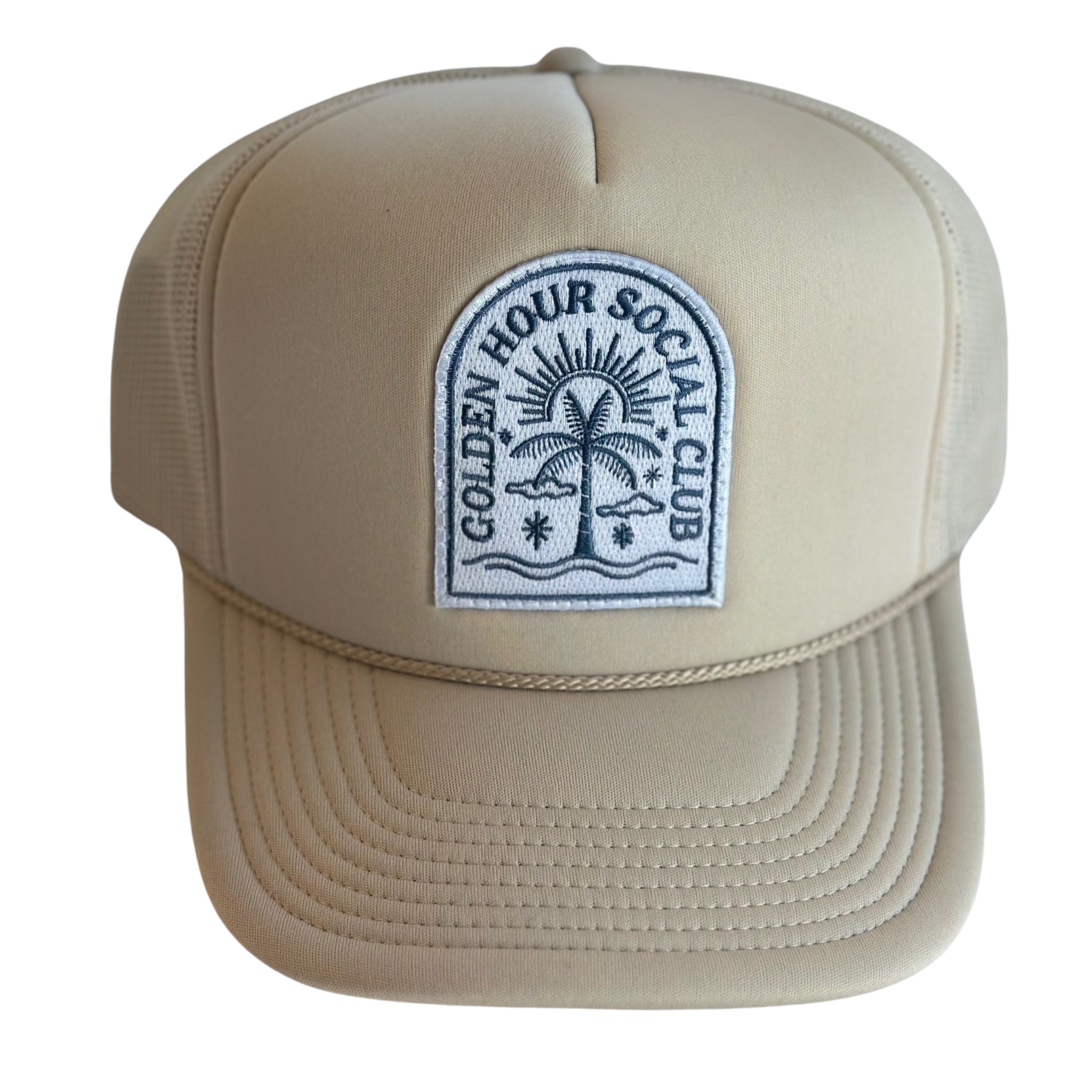 Bruin Golden Hour Social Club Patch Trucker Pet voor groothandel op Faire0