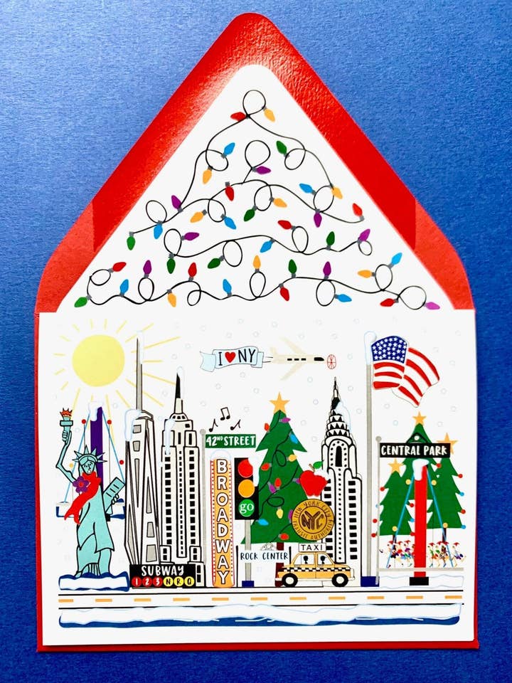 New York State Of Mind, Holidays - Set of 10 Cards for wholesale by Mighty Violet Design