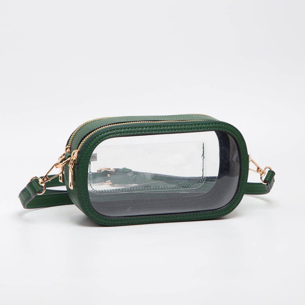 MiMi Wholesale - Wholesale Crossbody Bag - Women's - TG10552 Double Zipper Oval Clear Gameday/Stadium Bag13