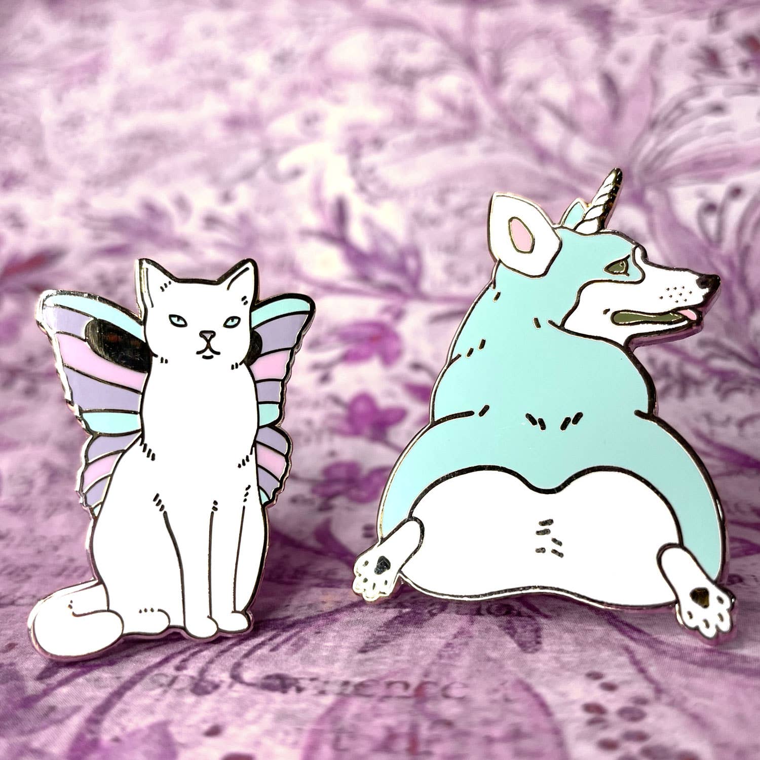 Bee's Knees Industries - Wholesale Lapel Pin/Button - Catterfly Enamel Pin3