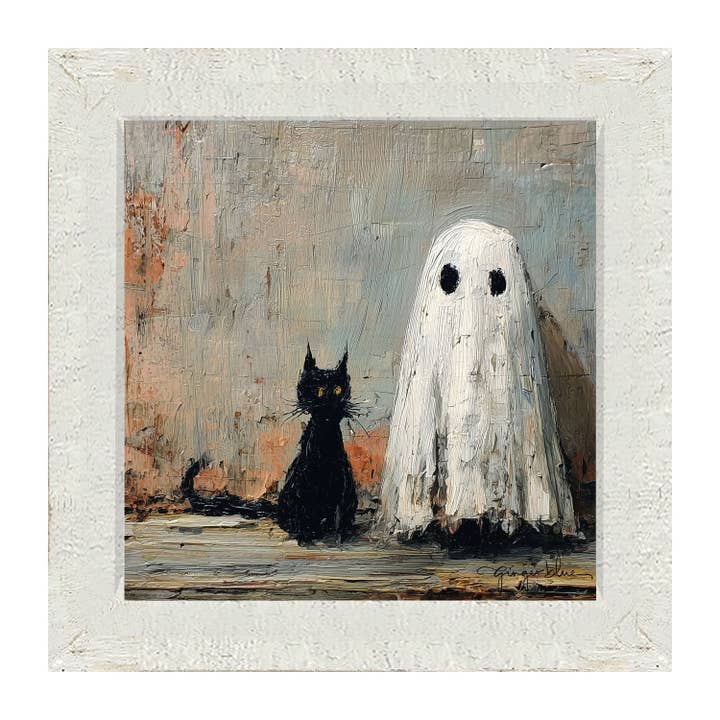 ginger blue - Wholesale Art Print - Black Cat and Ghost14