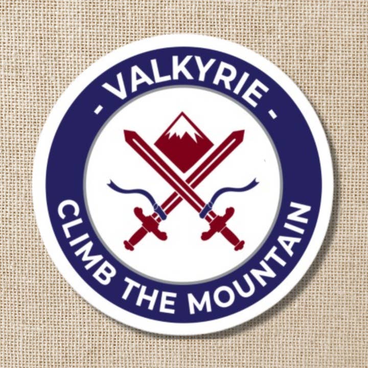 Valkyrie Climb the Mountain Sticker | ACOTAR Series for wholesale by Kingdom of Threads