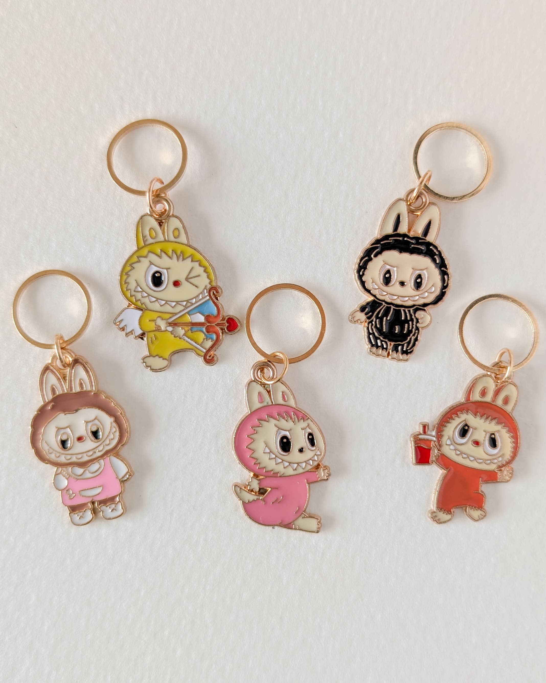 Hello Kim - Kim Chui - Venta al por mayor Material para punto/ganchillo - Labubu #3 - Anillos marcadores1