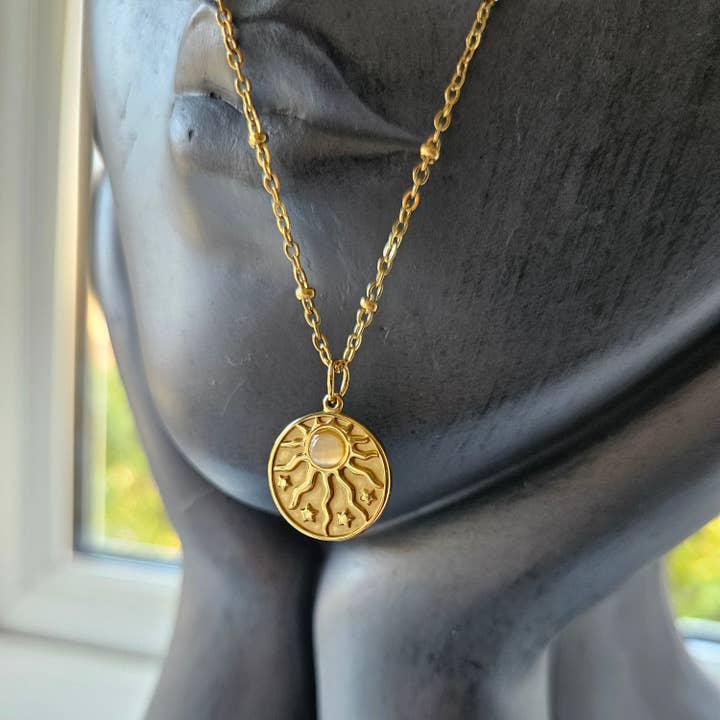 Rose Quartz Pendant Necklace for wholesale by Misgraceful