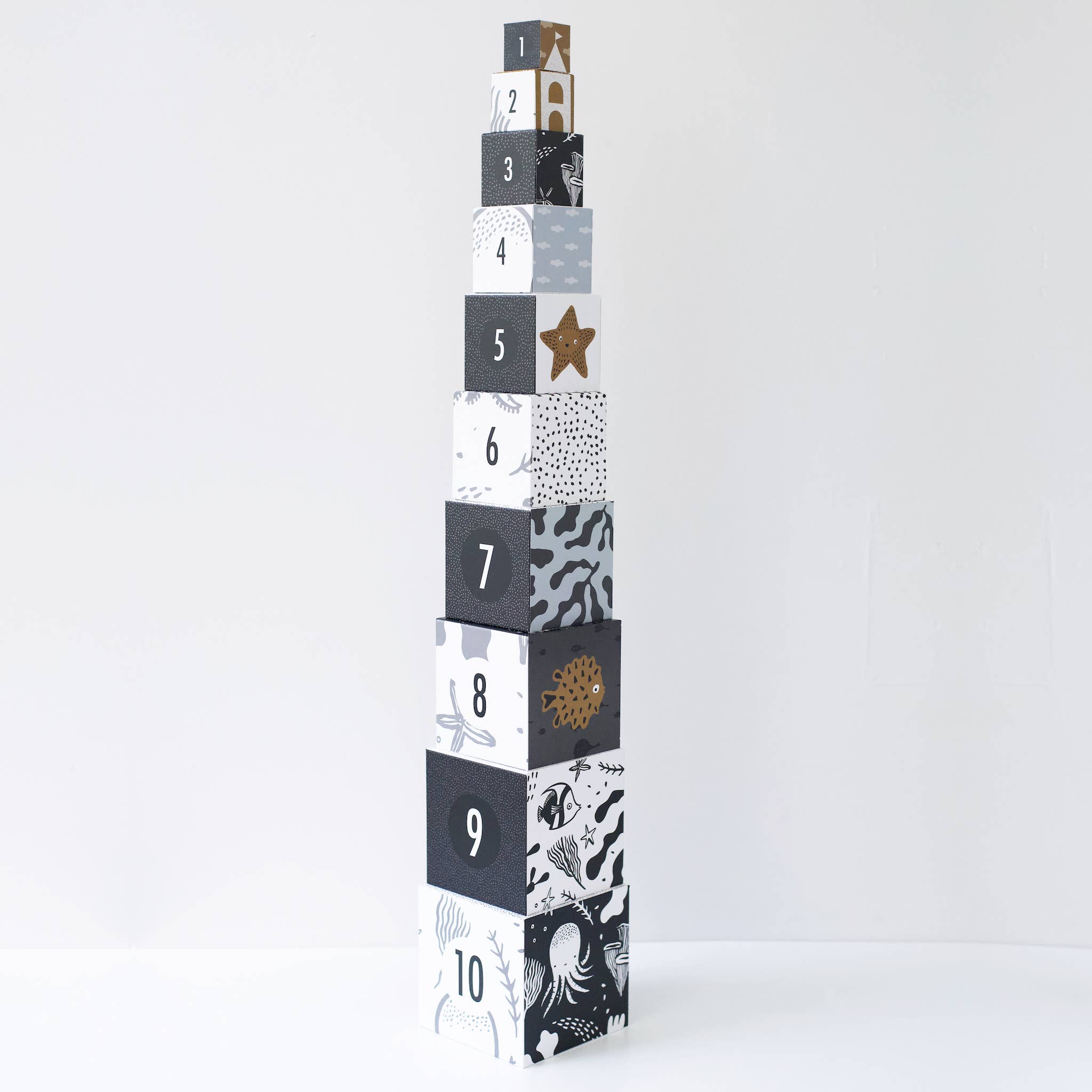 Wee Gallery - Wholesale Stacking Game - Nesting Blocks - Ocean Animals1