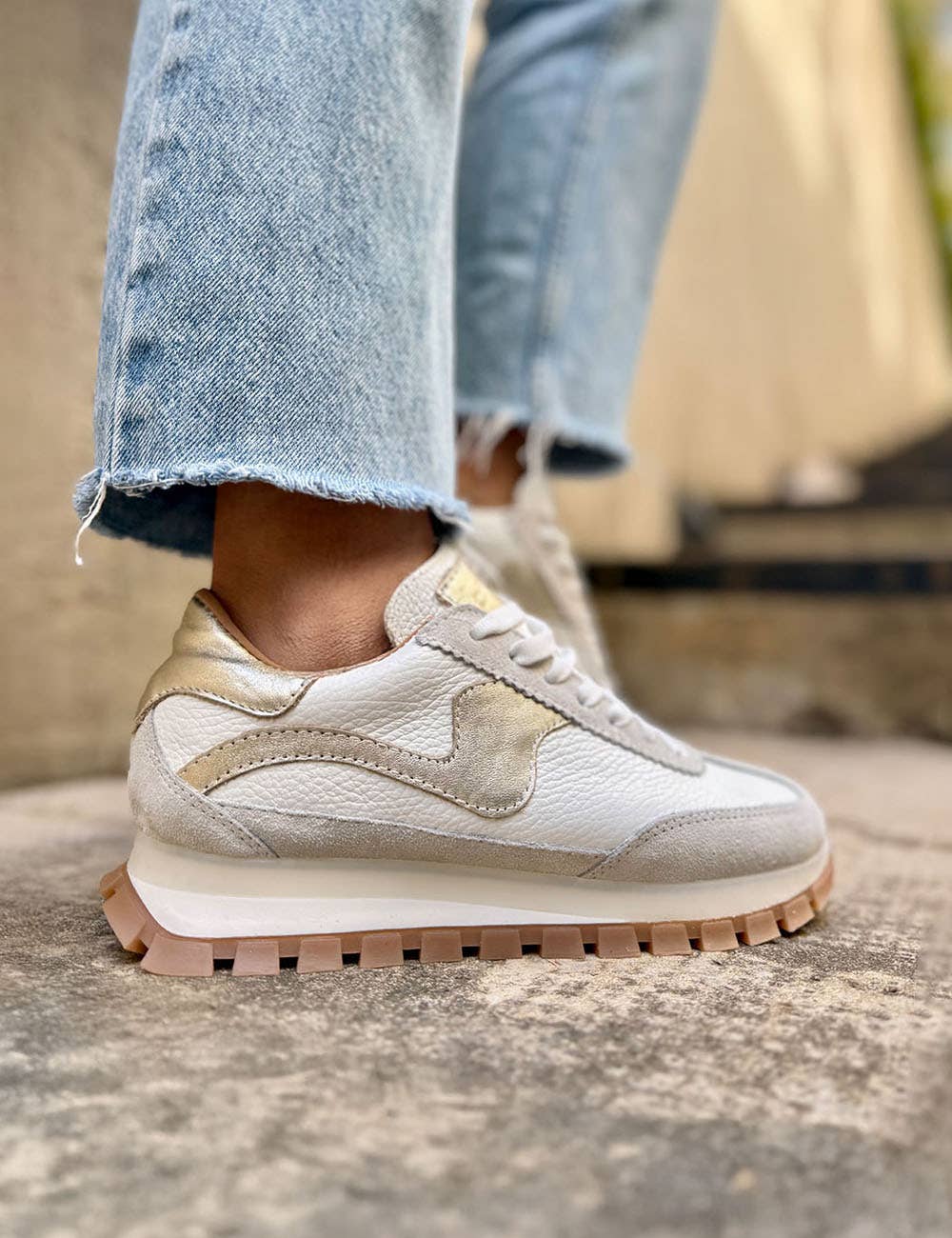 PMK SHOES – Sapatilha Lifestyle - Mulher por atacado – Feito por Encomenda - Lumia - Branco - Ténis de Pele de Vaca1