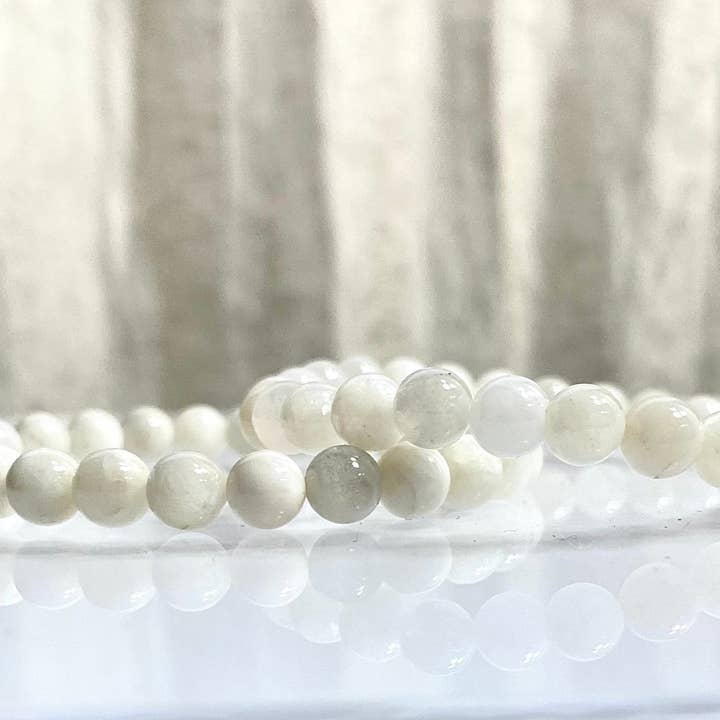 KayleeNYC - Wholesale Beaded Bracelet - Natural 6mm Moonstone Stretch Bracelets1