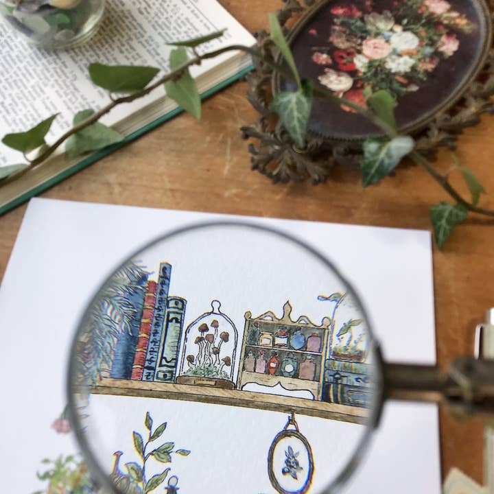 Lizzy Gass - Wholesale Art Print - The Botanist's Shelves Giclée Print2